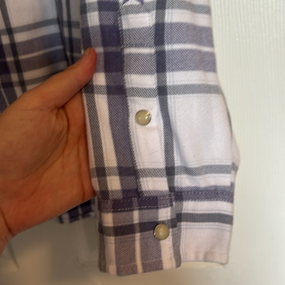 Jachs Girlfriend women’s white pearl snap long sleeve shirt size XXL - Picture 5 of 9